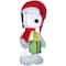 6ft. Airblown® Inflatable Christmas Peanuts™ Snoopy Holding Present with Woodstock